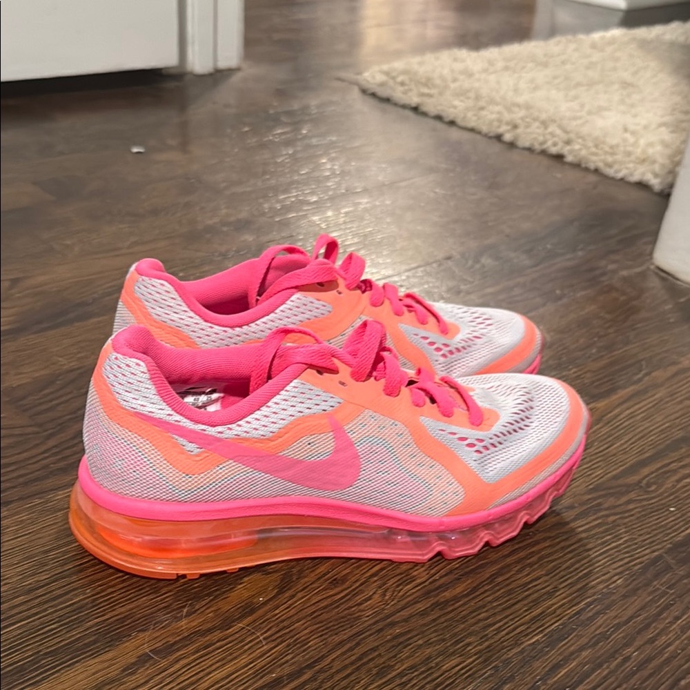 Nike Pink and Orange Air Max Sneakers